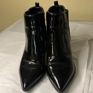 Eloquii Rhône Patent Leather Black Pointed toe Ankle Boots